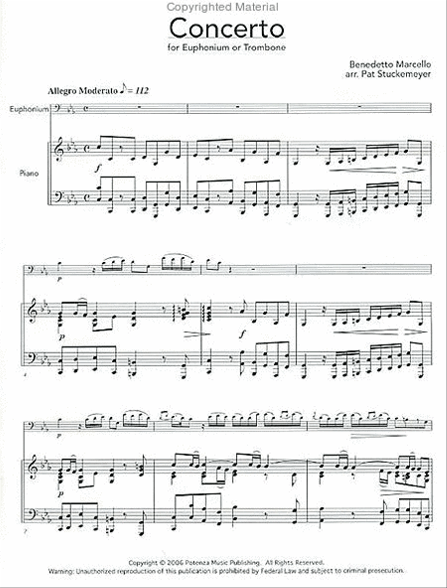 Concerto for Euphonium and Piano Euphonium scores gallery preview page 2