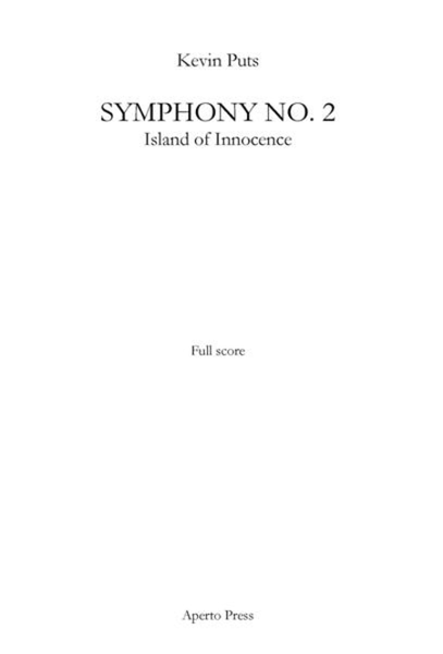 Symphony No. 2: Island of Innocence (score)