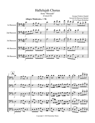 Book cover for Hallelujah (from "Messiah") (D) (Bassoon Quintet)