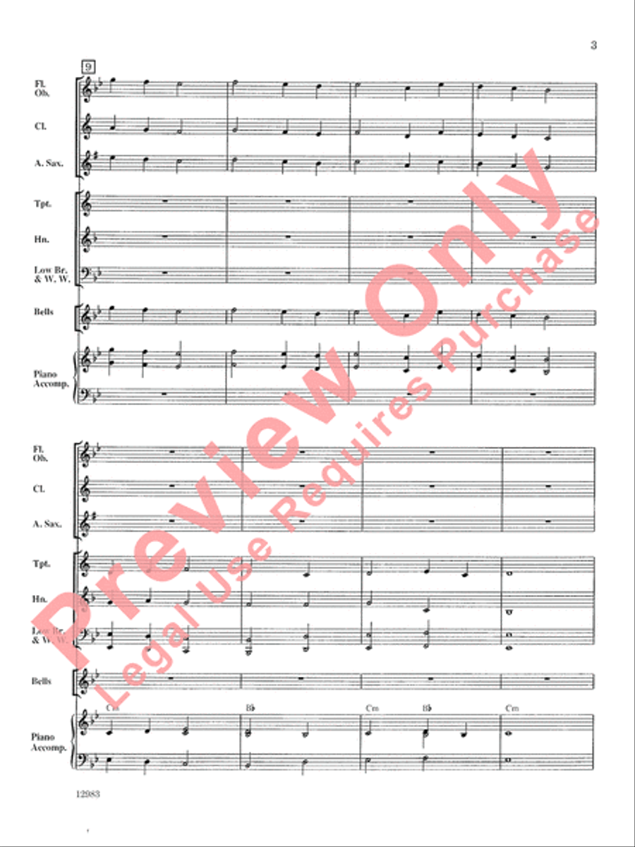 Chant and Canon Concert Band scores gallery preview page 4