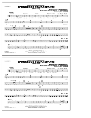 Spongebob Squarepants (Theme Song) (arr. Paul Lavender) - Bass Drum