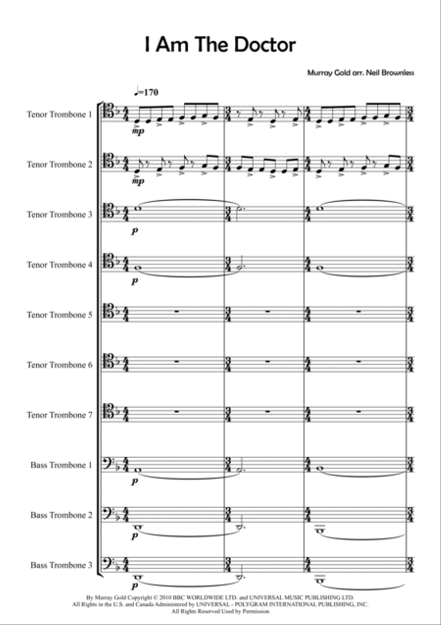 I Am The Doctor Brass Ensemble scores gallery preview page 1