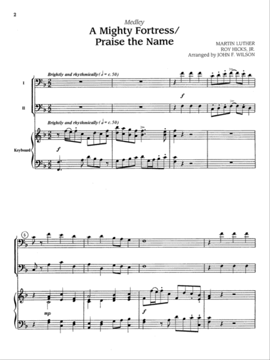 Solos and Duets - for Bass Clef Instruments (Volume I) Piano Accompaniment scores gallery preview page 2