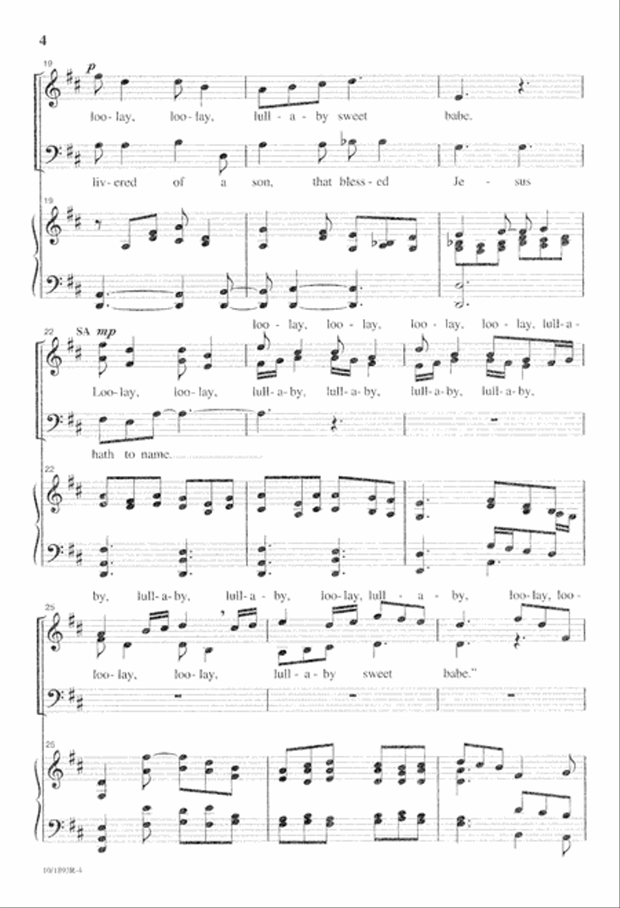 The Virgin's Lullaby 4-Part scores gallery preview page 4