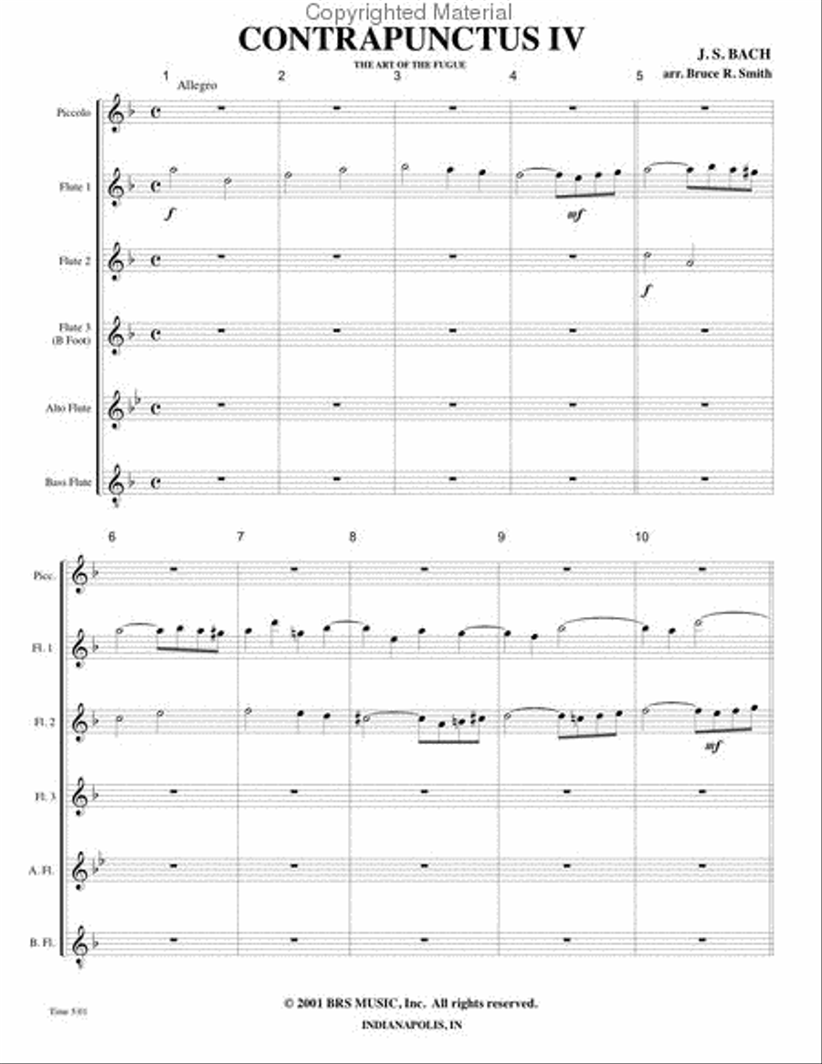 Contrapunctus #4 Contrapunctus #4 Flute Choir scores gallery preview page 4