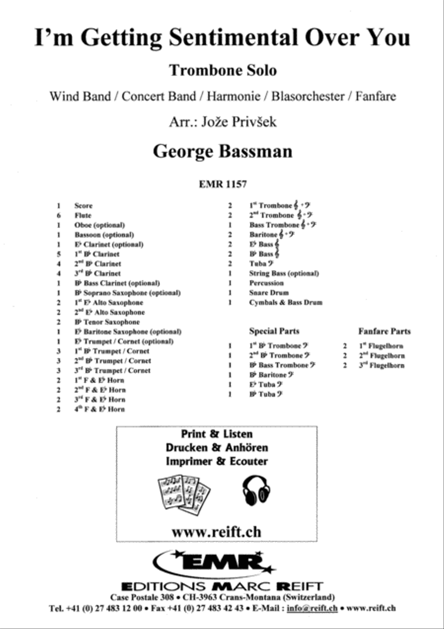 I'm Getting Sentimental Over You Concert Band scores gallery preview page 2