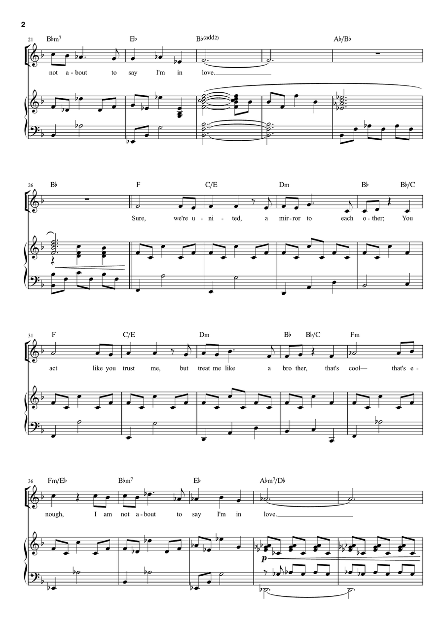 What Am I To You? Piano scores gallery preview page 2