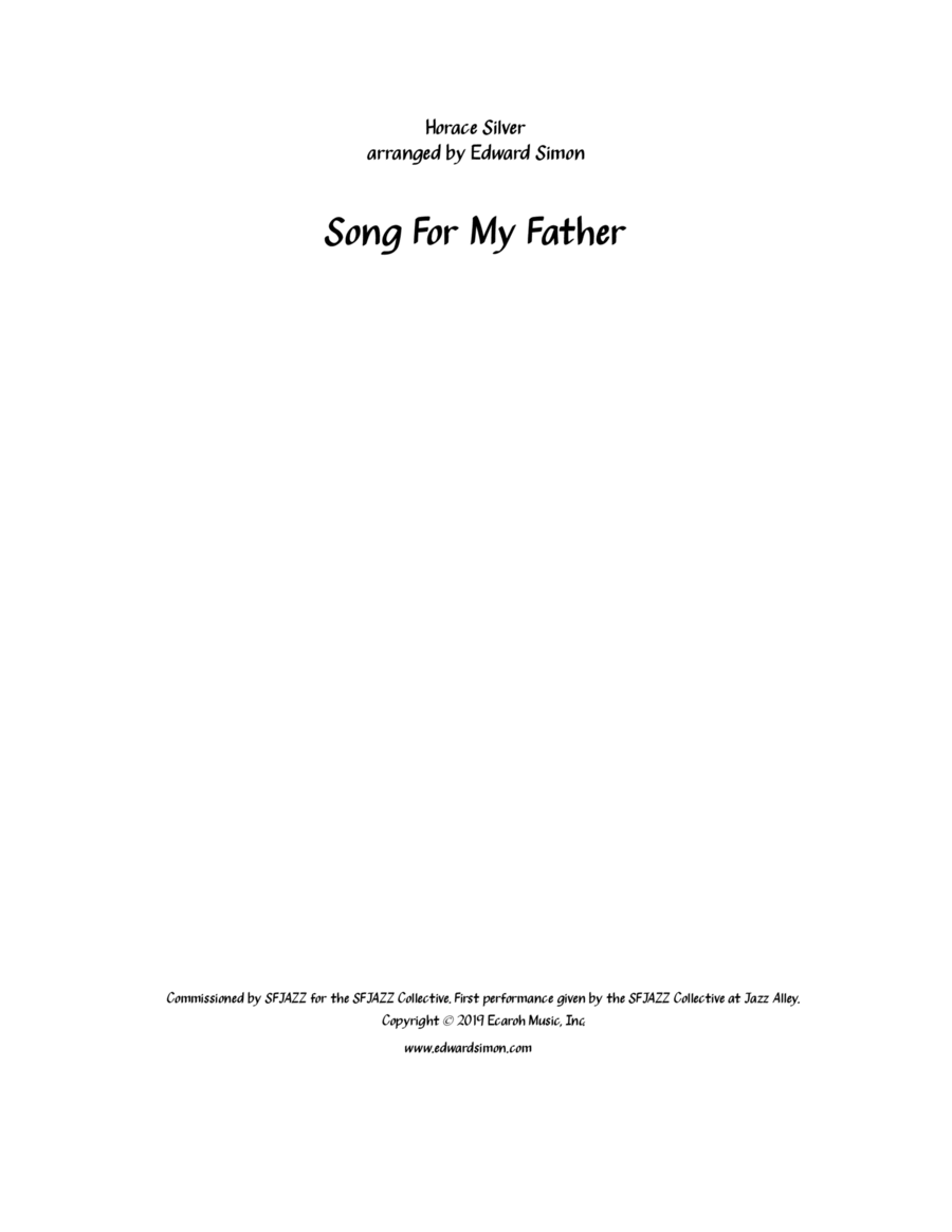 Song For My Father Tenor Saxophone scores gallery preview page 1
