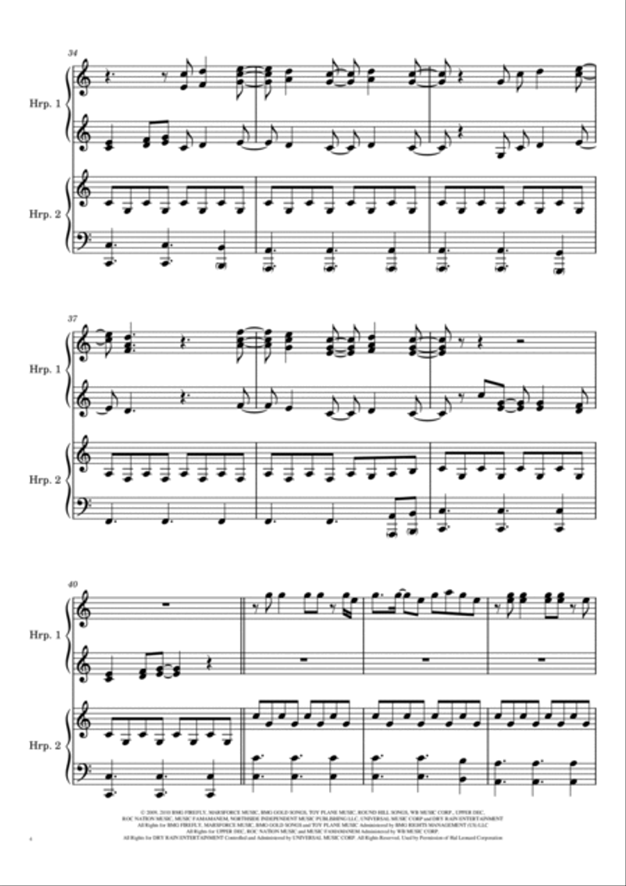 Just The Way You Are Harp scores gallery preview page 6