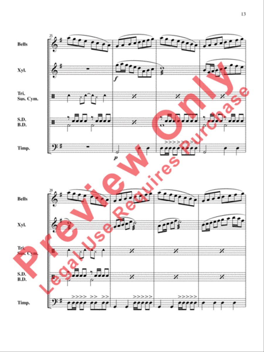 The Anthony J. Cirone Intermediate Percussion Ensemble Collection Percussion Ensemble scores gallery preview page 14