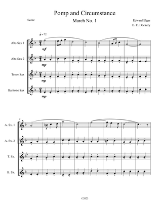 Book cover for Pomp and Circumstance (Sax Quartet)