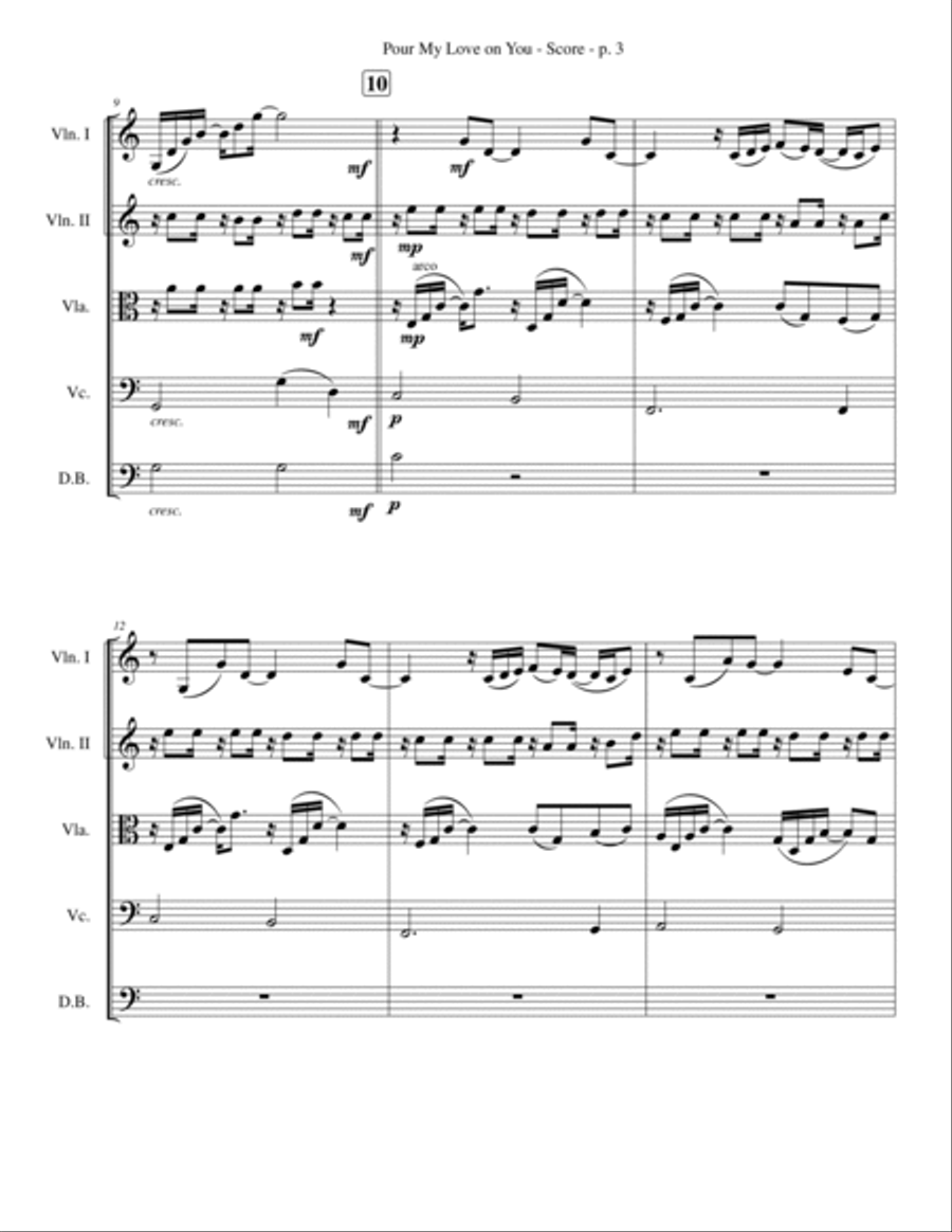 Pour My Love On You String Quartet scores gallery preview page 3