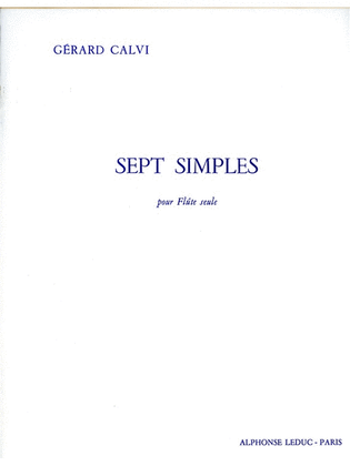 Book cover for 7 Simples (flute Solo)