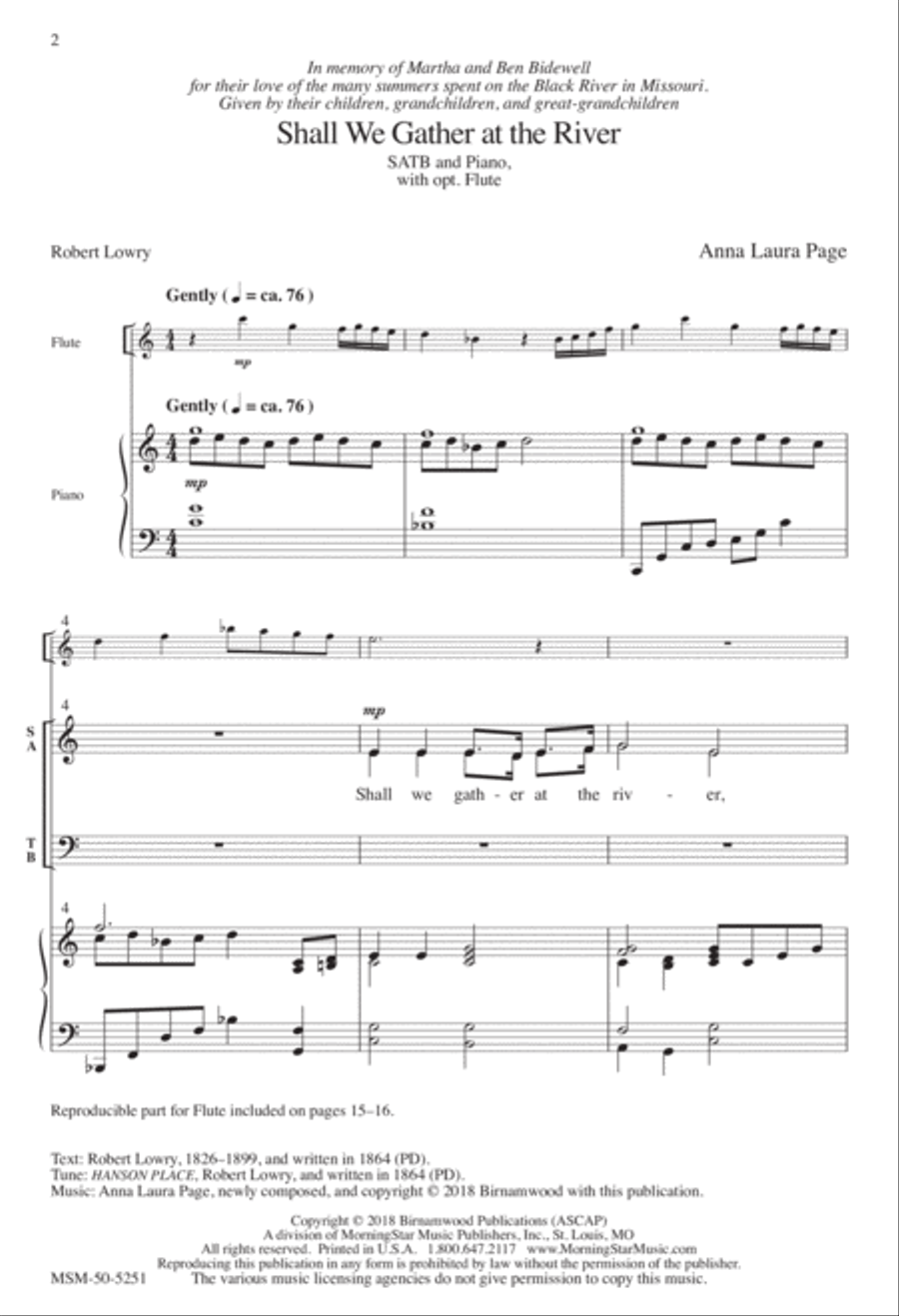 Shall We Gather at the River 4-Part scores gallery preview page 2