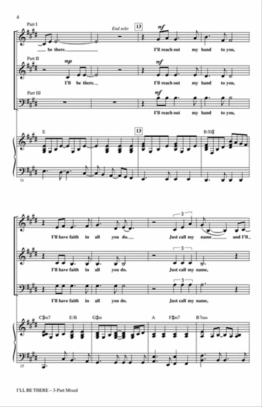 I'll Be There 3-Part scores gallery preview page 3