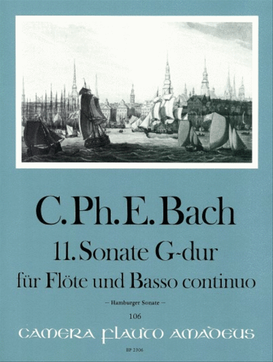 Sonata No. 11 G major Wq 133 Flute scores gallery preview page 1