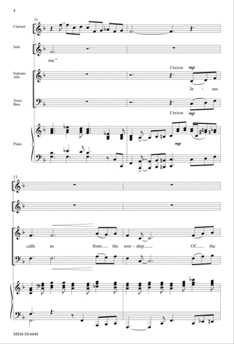 Jesus Calls Us 4-Part scores gallery preview page 4