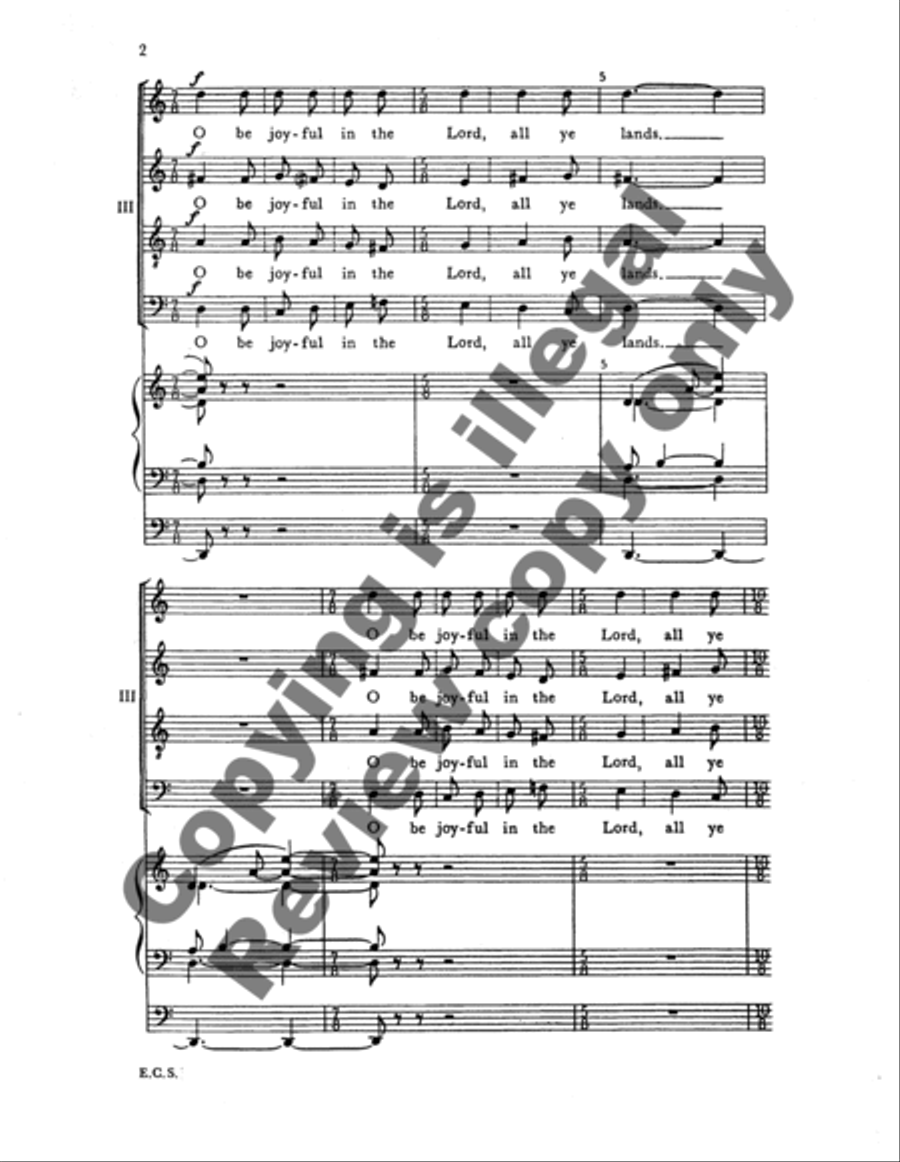 Jubilate Deo Unison Choir scores gallery preview page 9