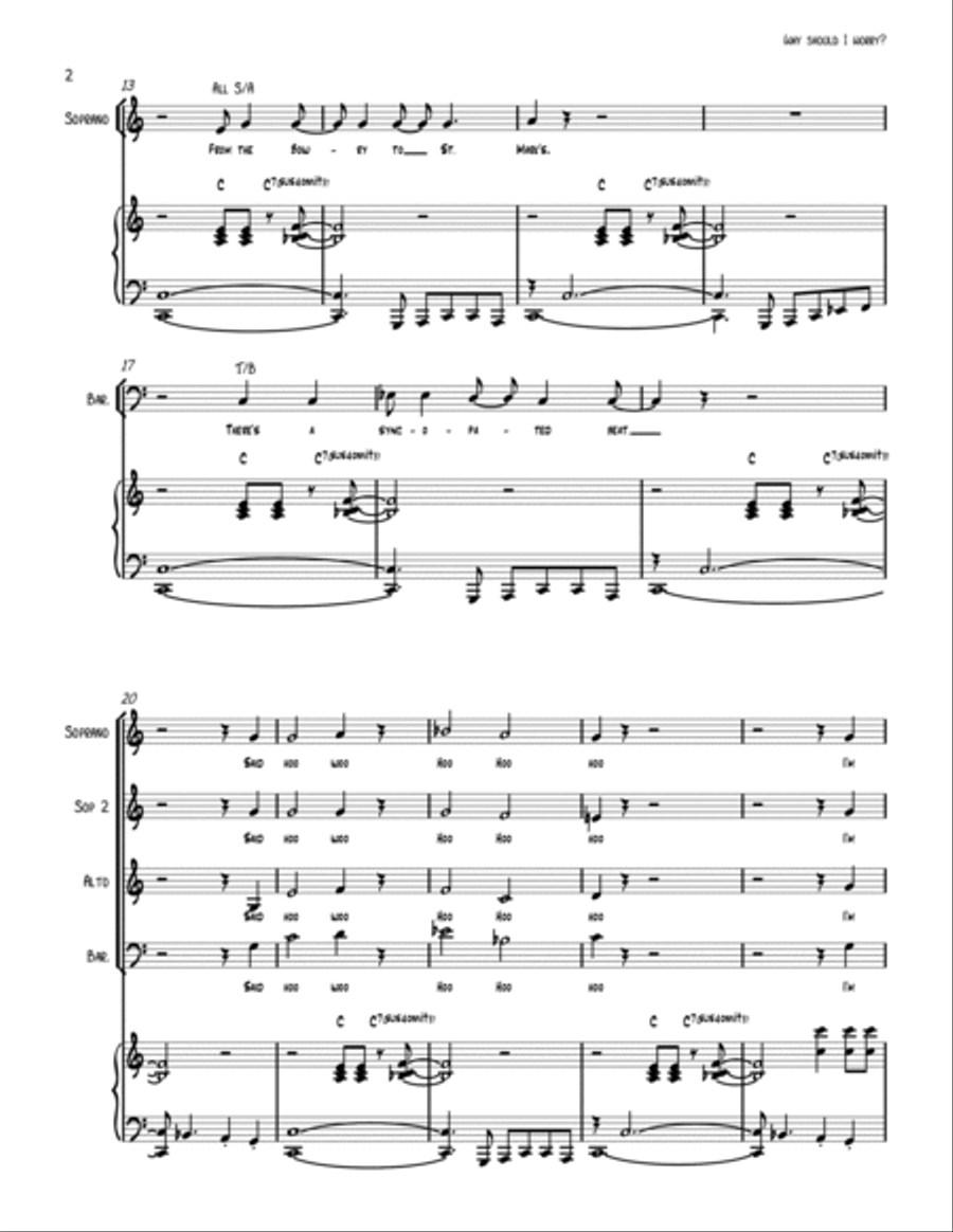 Why Should I Worry? 3-Part scores gallery preview page 2