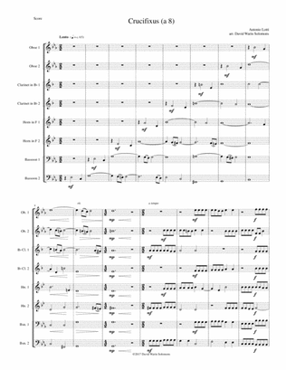 Crucifixus a 8 for wind octet (or wind choir) (2 oboes, 2 clarinets, 2 horns and 2 bassoons)
