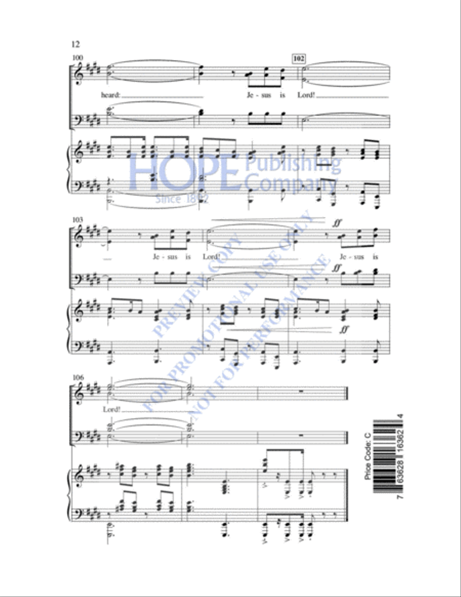 Let the Song of Praise Be Heard Choir scores gallery preview page 13