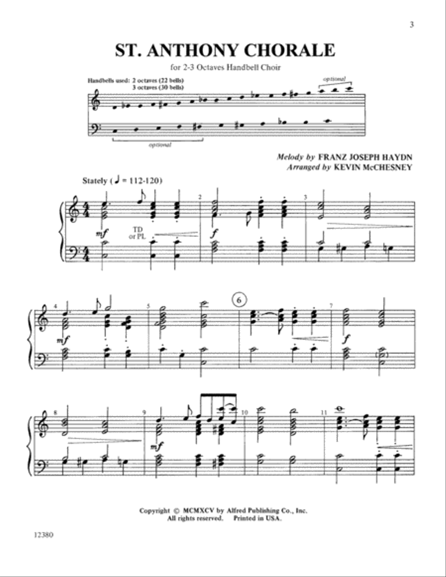 St. Anthony Chorale Handbell Choir scores gallery preview page 2
