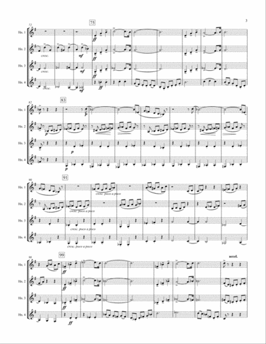 Waltz of the Flowers from the Nutcracker Suite Horn scores gallery preview page 3