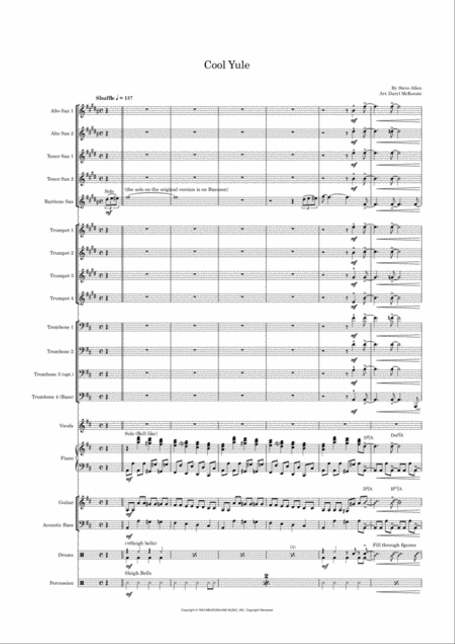 Cool Yule Jazz Ensemble scores gallery preview page 1