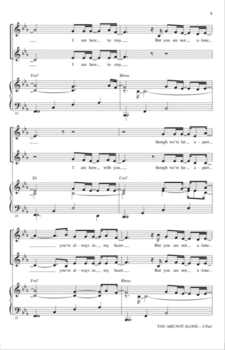 You Are Not Alone 2-Part scores gallery preview page 8