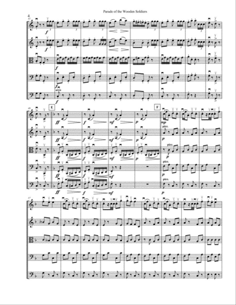 Parade of the Wooden Soldiers String Orchestra scores gallery preview page 4