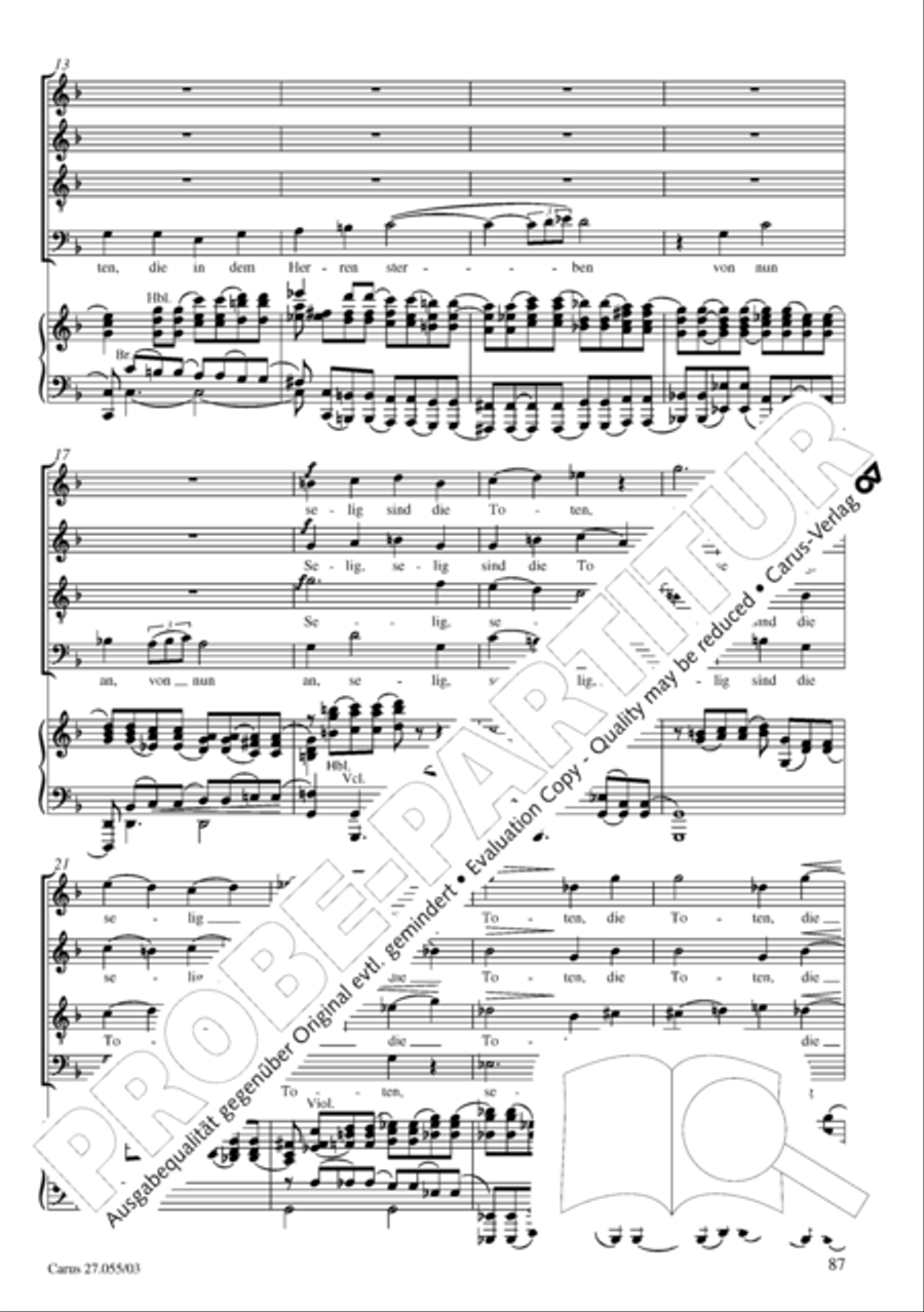 Ein Deutsches Requiem (German Requiem) 4-Part scores gallery preview page 90
