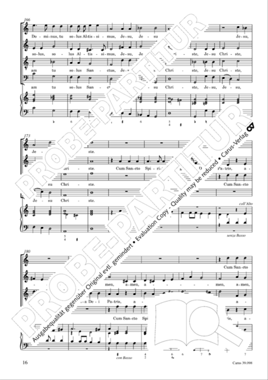 Missa brevis 4-Part scores gallery preview page 17