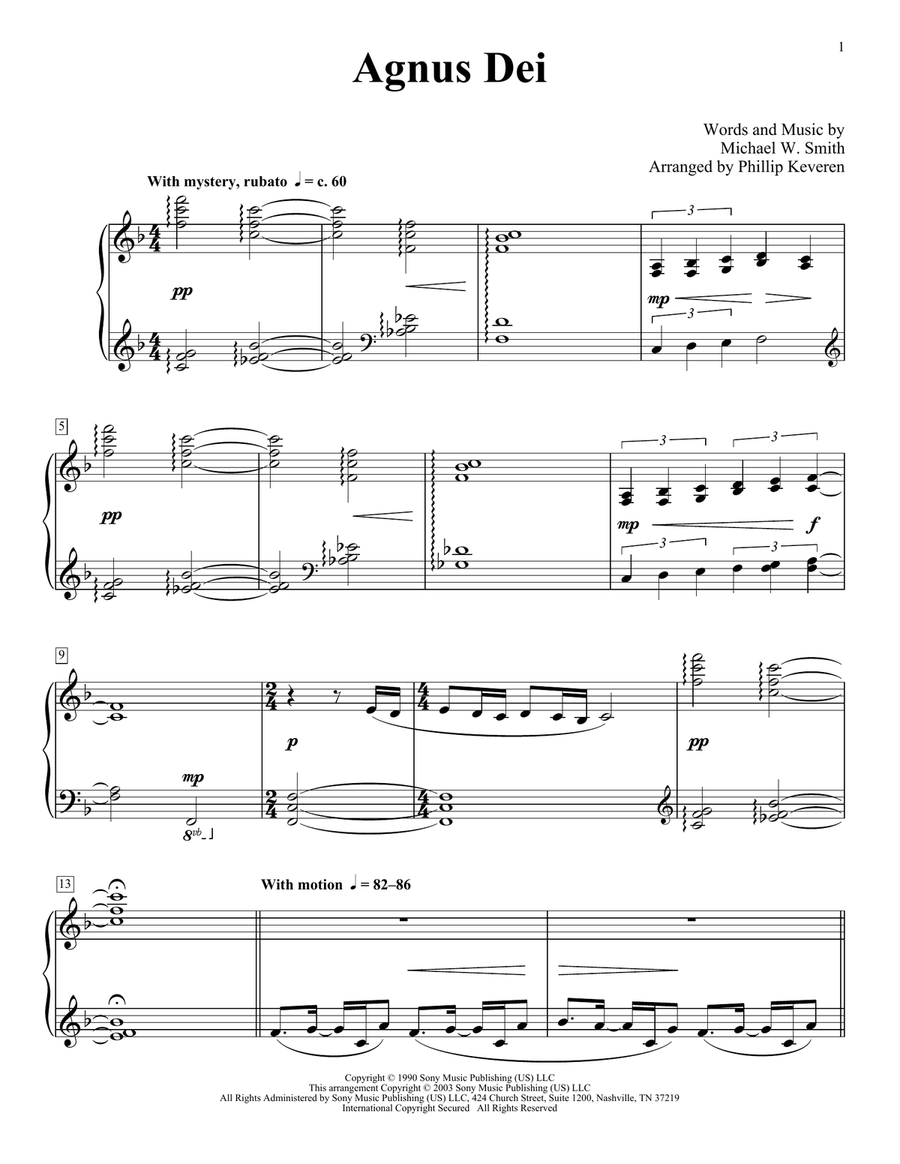 Agnus Dei (arr. Phillip Keveren)