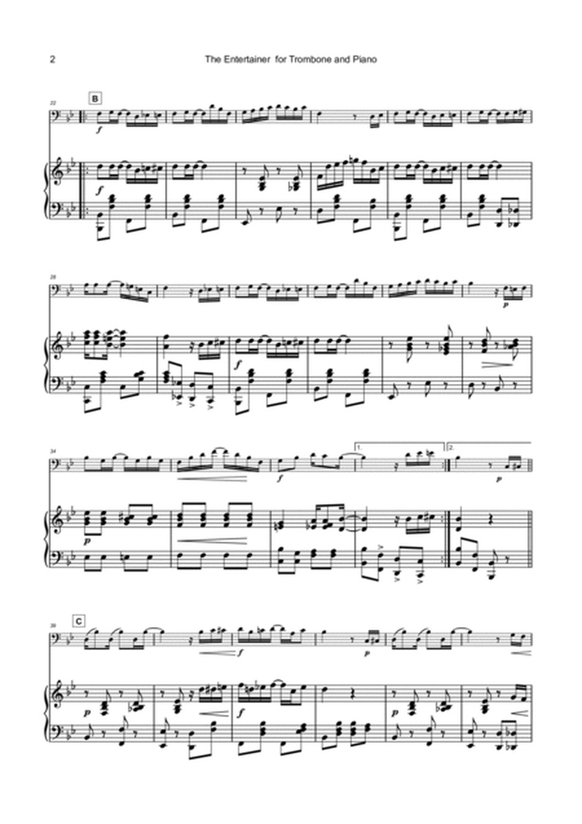 The Entertainer by Scott Joplin, for Trombone and Piano