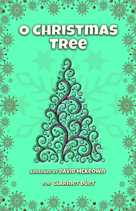 Book cover for O Christmas Tree, (O Tannenbaum), Jazz style, for Clarinet Duet