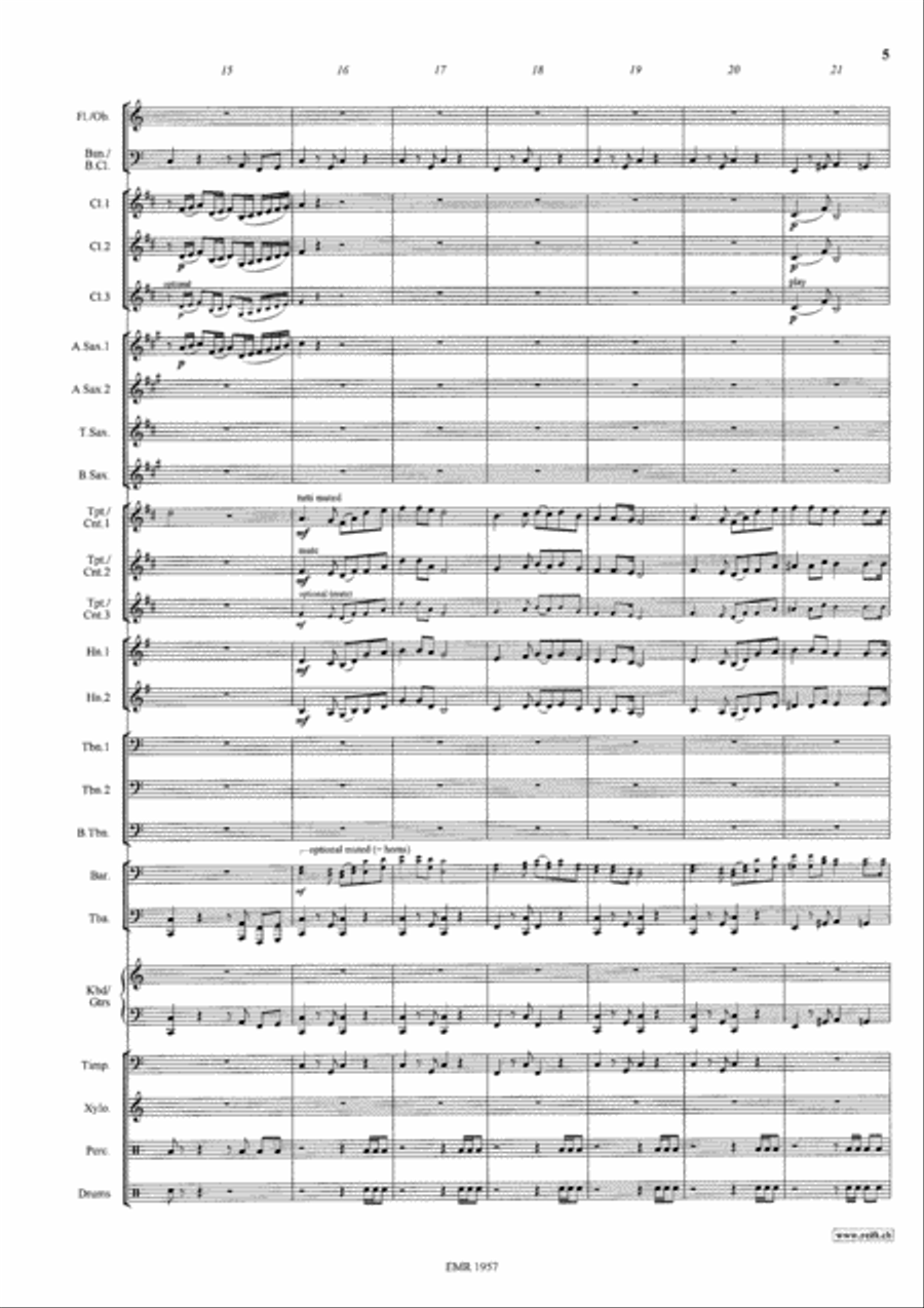 Battle Hymn Of The Republic Concert Band scores gallery preview page 6