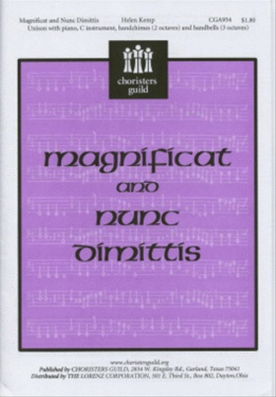 Magnificat and Nunc Dimittis Unison Choir scores gallery preview page 1