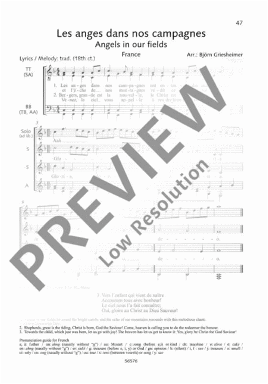 Angels in our fields 4-Part scores gallery preview page 2