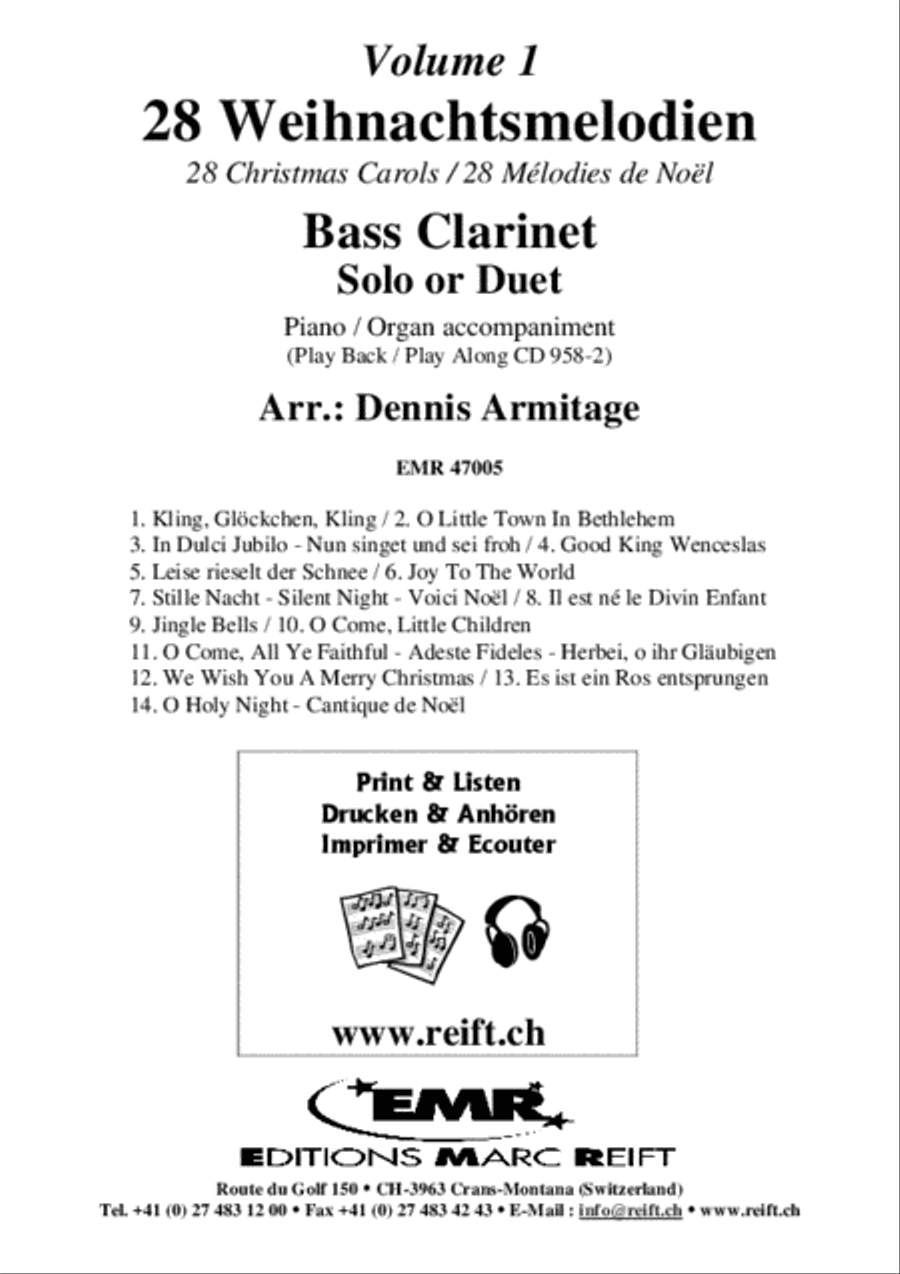 28 Weihnachtsmelodien Vol. 1 Bass Clarinet scores gallery preview page 2