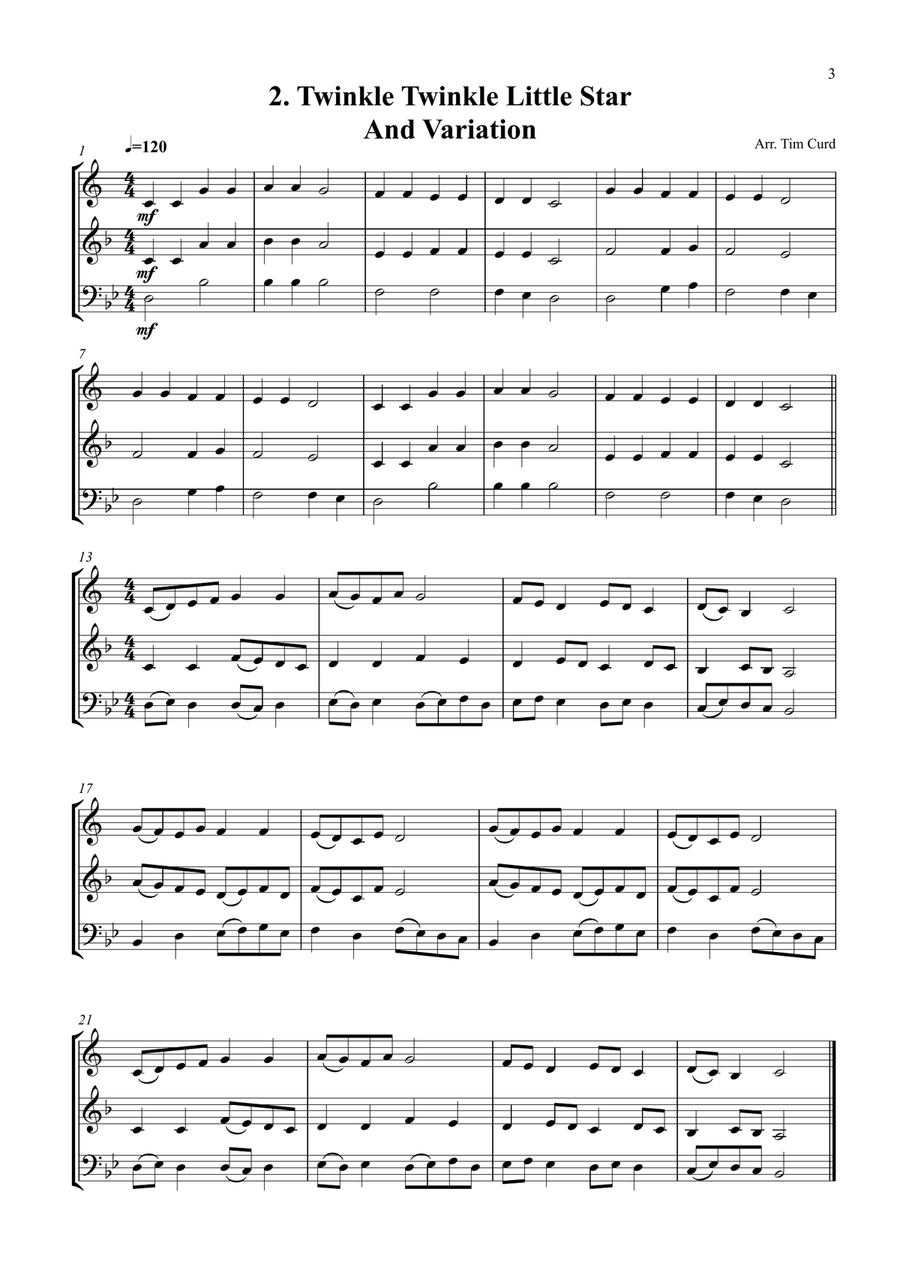 14 Fun Trios For Trumpet, French Horn And Trombone Brass Trio scores gallery preview page 3