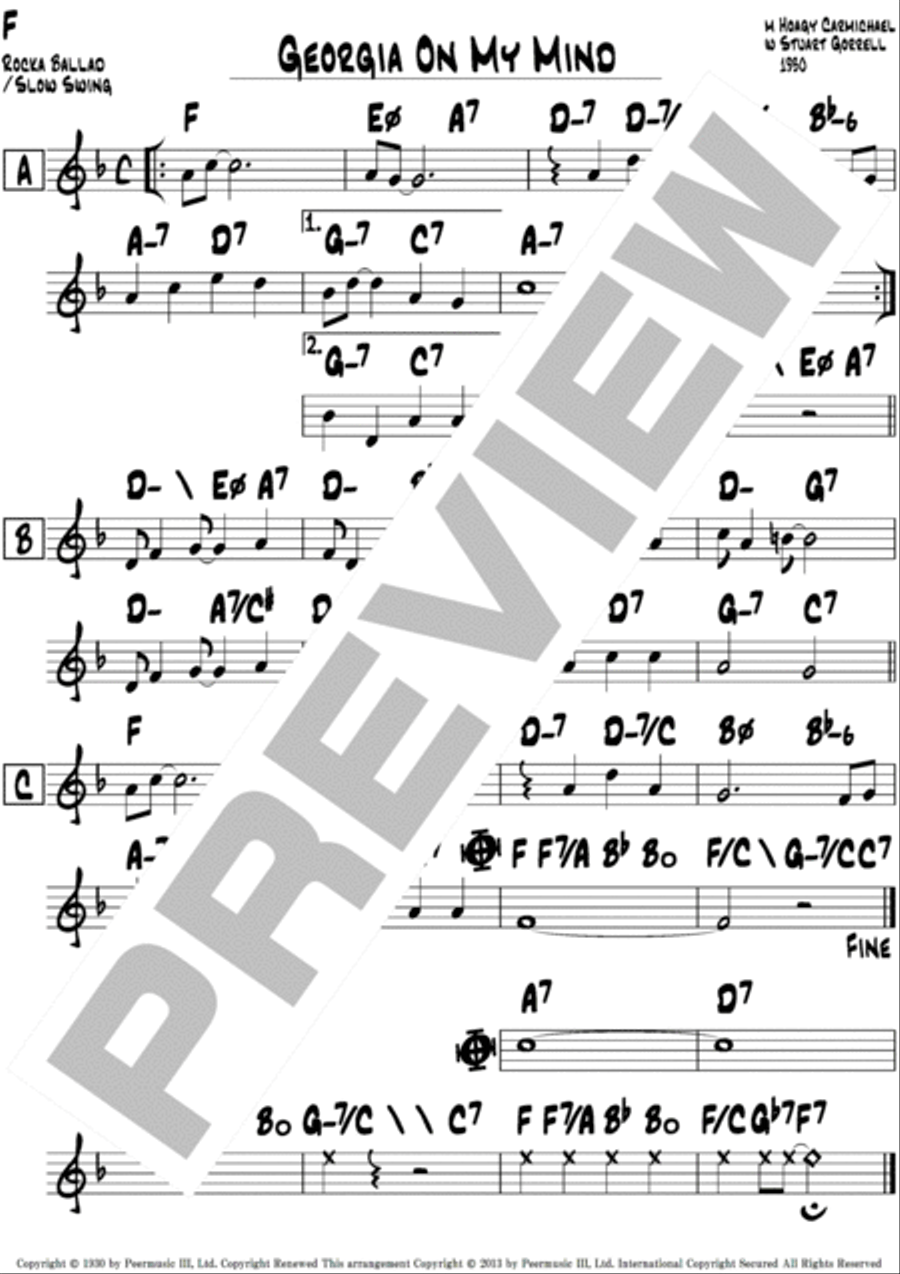 Georgia On My Mind Piano scores gallery preview page 5