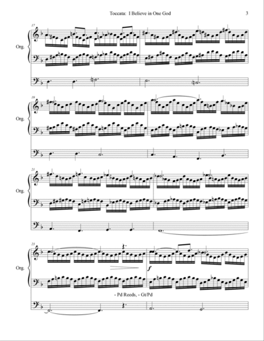 Toccata: I Believe in One God (Credo III) Organ Solo scores gallery preview page 6