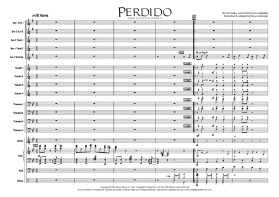 Perdido Perdido Big Band scores gallery preview page 2