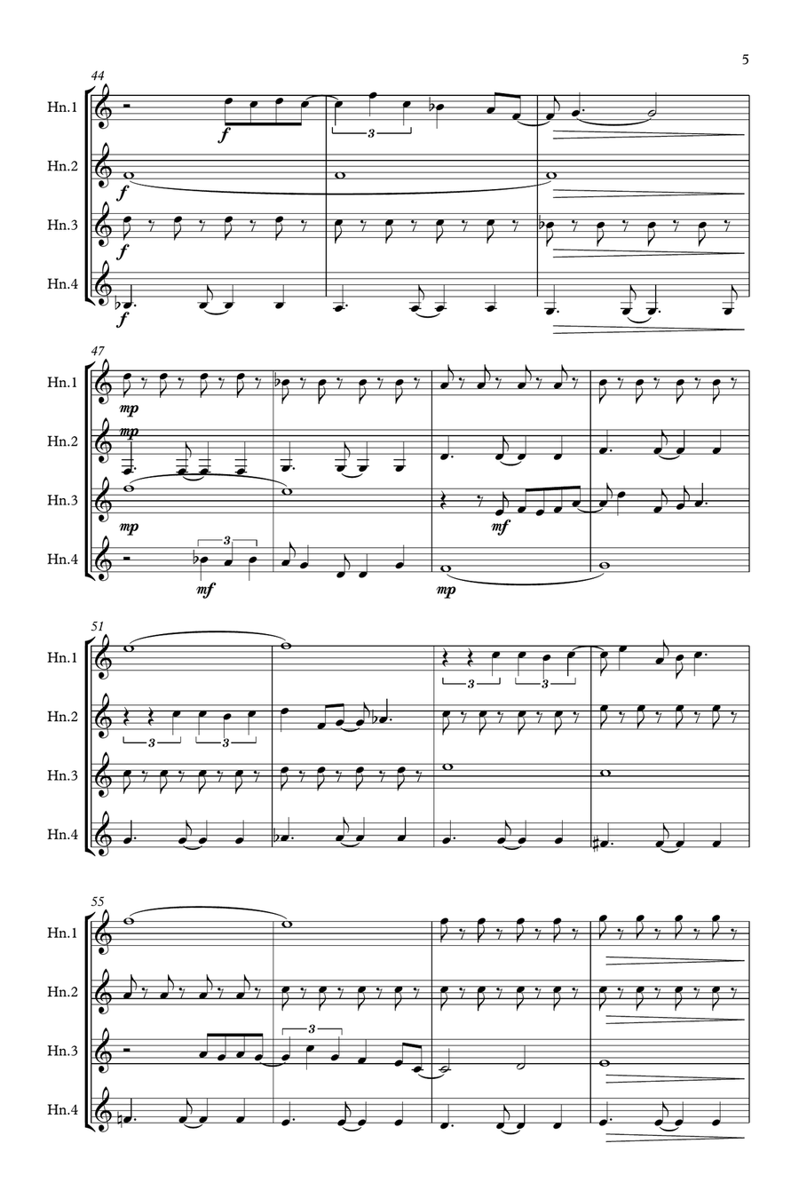 God Only Knows Brass Quartet scores gallery preview page 5