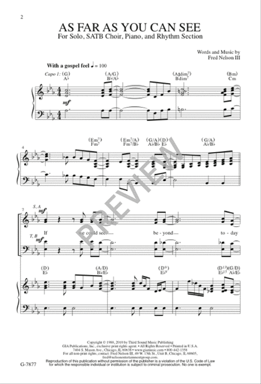 As Far As You Can See As Far As You Can See 4-Part scores gallery preview page 2