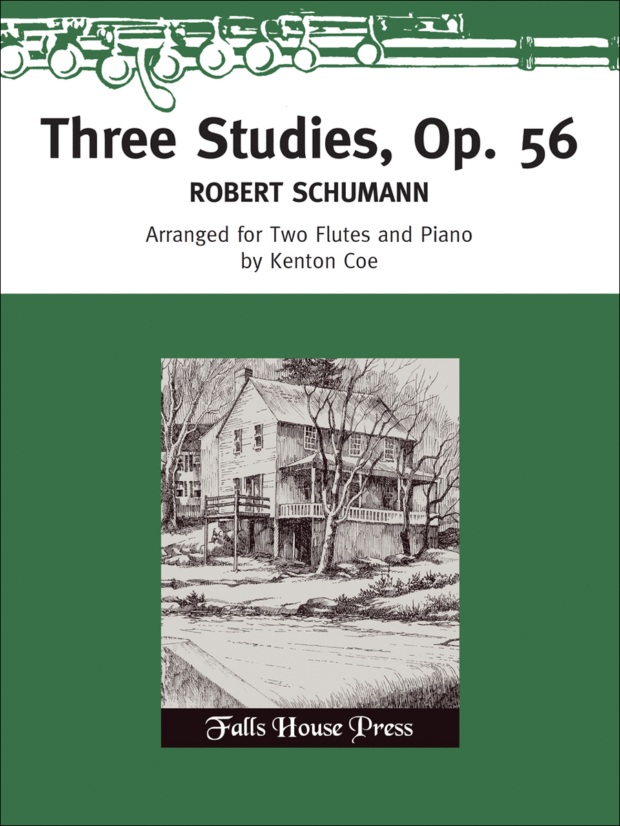 Three Studies, Op. 56 Flute Duet scores gallery preview page 1