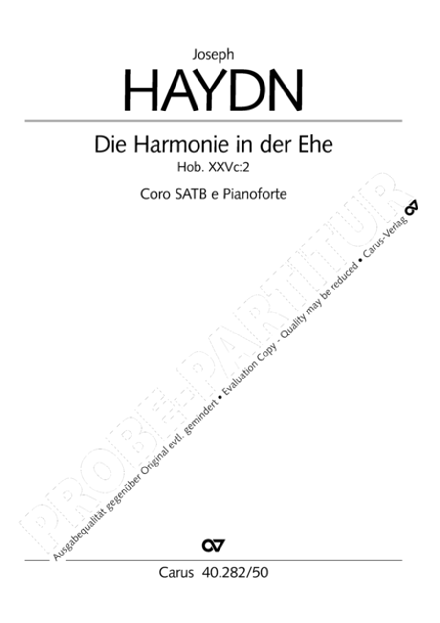 Die Harmonie in der Ehe 4-Part scores gallery preview page 2