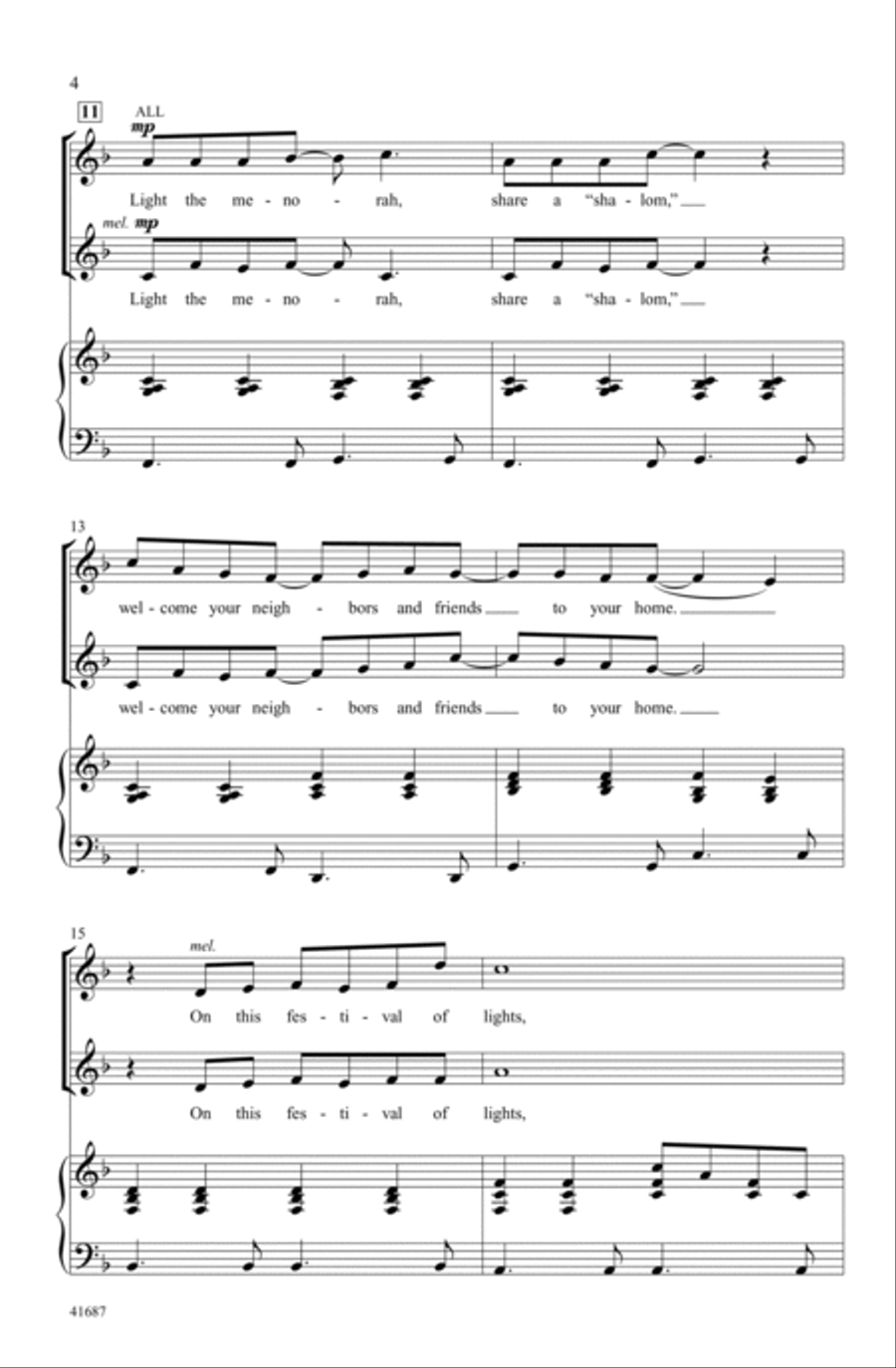 A Hanukkah Wish A Hanukkah Wish Choir scores gallery preview page 3