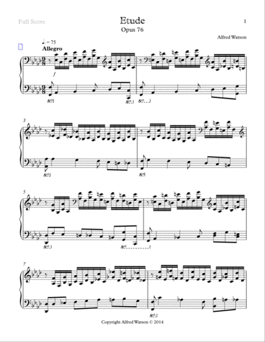 Etude Opus 76 Etude Opus 76 Piano Method scores gallery preview page 3