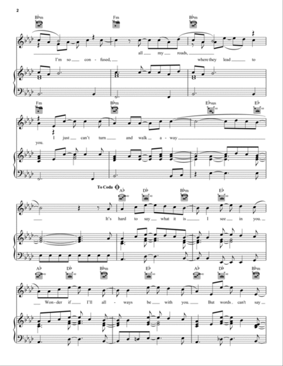 All For You All For You Piano, Vocal, Guitar scores gallery preview page 2
